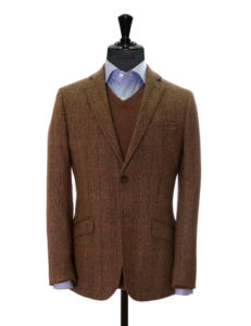 Chaqueta tweed marrón